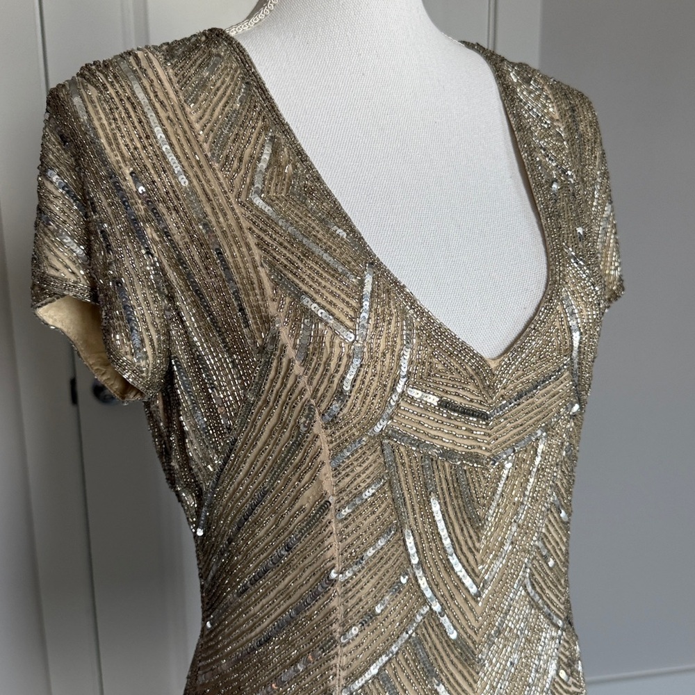 Parker Black Sequin Mini Dress - Gold/Silver